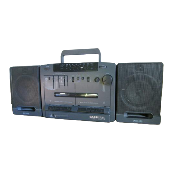 Philips stereo Cassette recorder User Manual