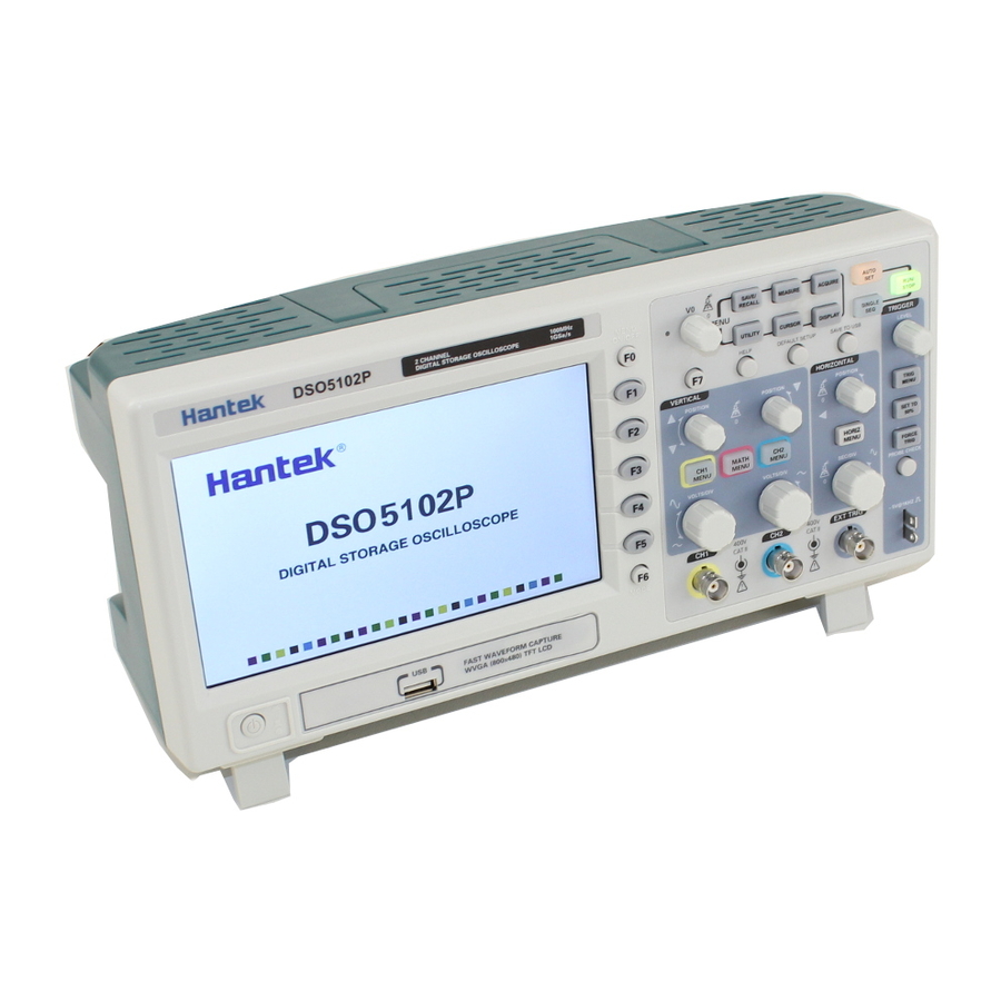 User Manuals: Hantek DSO5102P Storage Oscilloscope