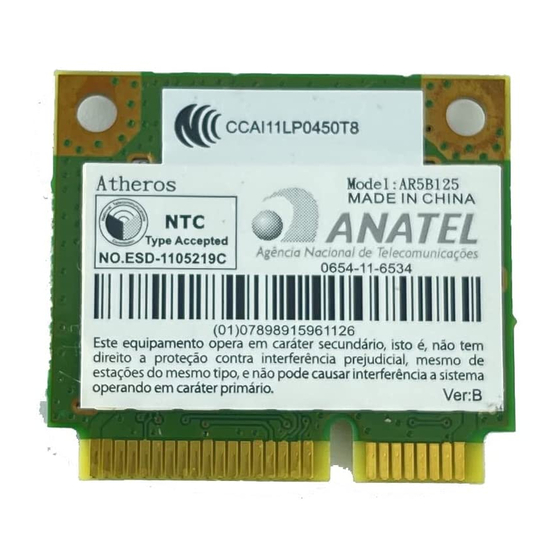 Atheros ARS263-SB Manual