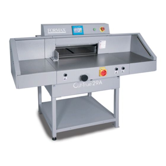 Formax Cut-True 29A Operator's Manual