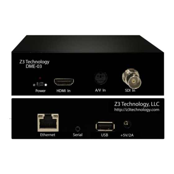 Z3 Technology Z3-DME-03 User Instructions