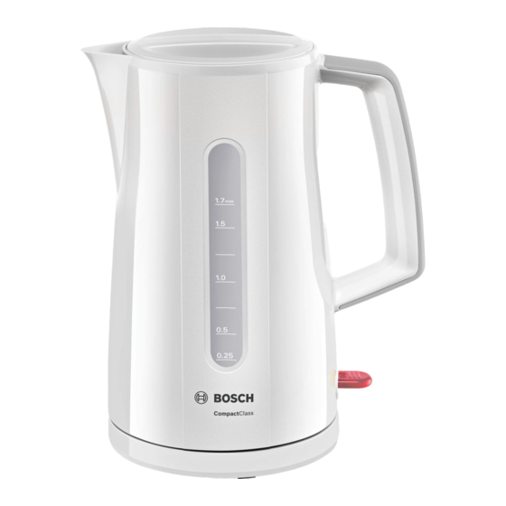 Bosch TWK3A Series Operating Instructions Manual