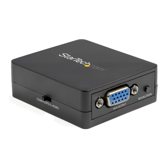 StarTech.com VID2VGATV3 Quick Start Manual