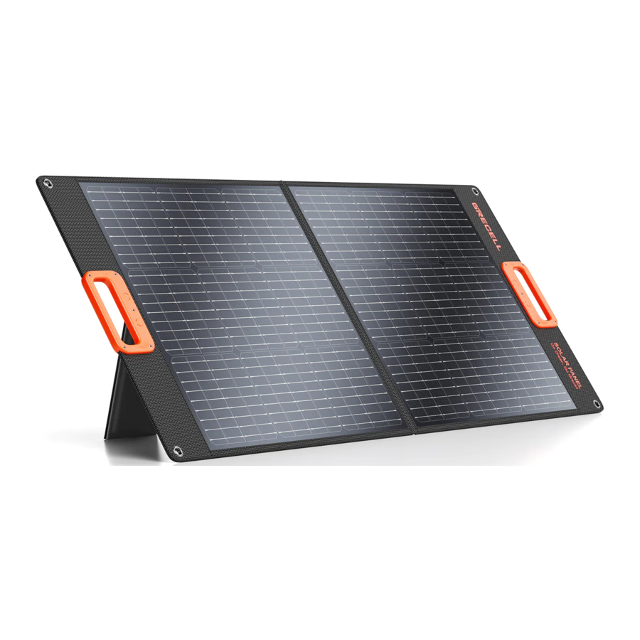 GRECELL SP-100 - Portable Solar Panel Manual | ManualsLib