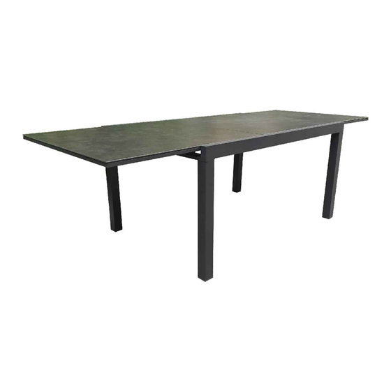 Proloisirs ELISE TABLE 140/240x100x74CMALU/CERAMIQUE Assembling Instructions