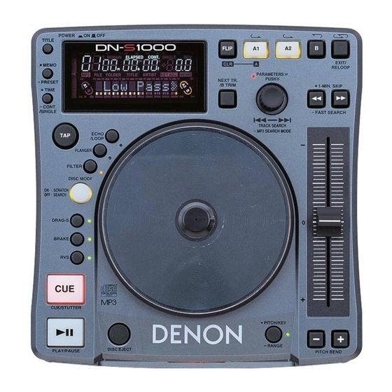 Denon DN-S1000 Operating Instructions Manual
