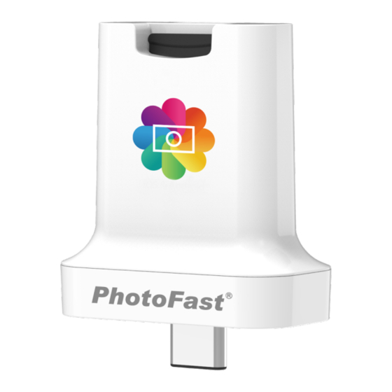 User Manuals: PhotoFast PhotoCube C Type-C Backup
