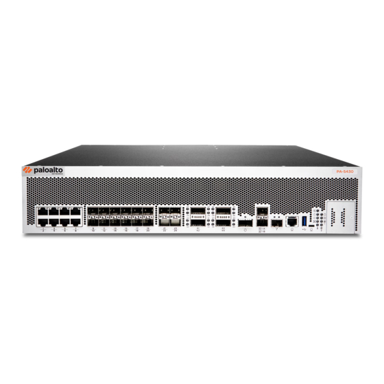 PaloAlto Networks PA-5400 Series Hardware Reference Manual