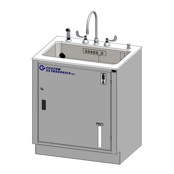 CUSTOM ULTRASONICS Scope-Assist Flushing Sink Operator And  Maintenance Manual