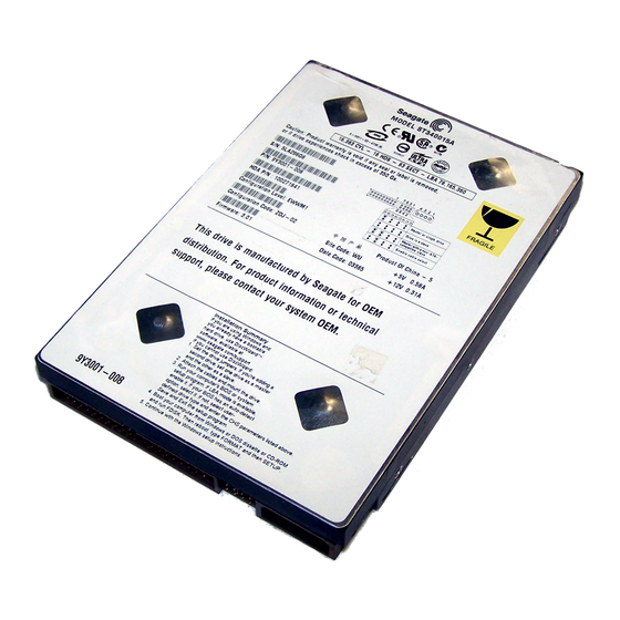 Seagate Barracuda 5400.1 ST340015A Installation Manual