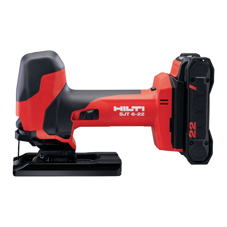 HILTI Nuron SJT 6-22 - Cordless Jigsaw Manual