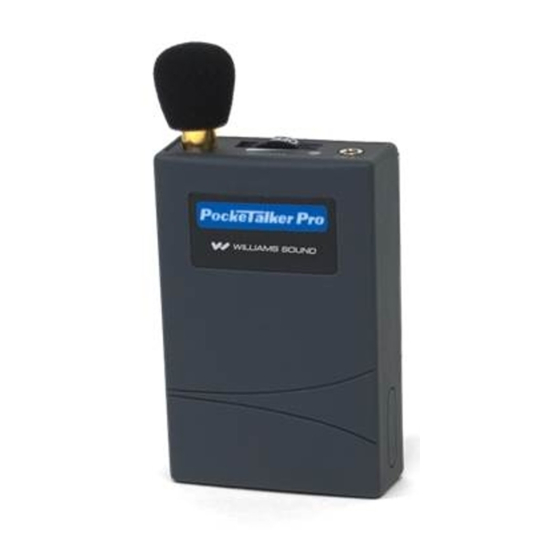 Williams Sound Pocketalker Pro Pocketalker Pro Personal Amplifier Manuals