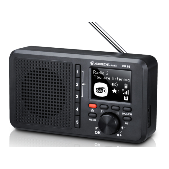 Albrecht Audio DR 86 Senior Manual