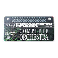 Roland Complete Orchestra SRX-06 Owner's Manual