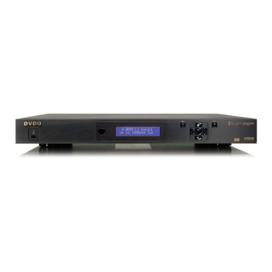 DVDO iScan VP50pro Owner's Manual