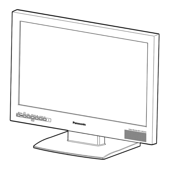 Panasonic WV-LW1900 HD LCD Monitor Manuals