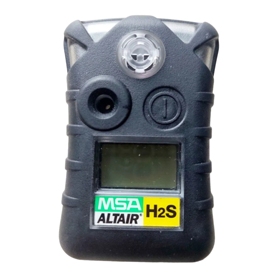 MSA ALTAIR Single Gas Operating Manual