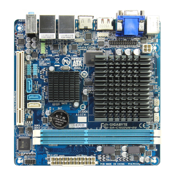 Gigabyte GA-C1037UN-EU User Manual