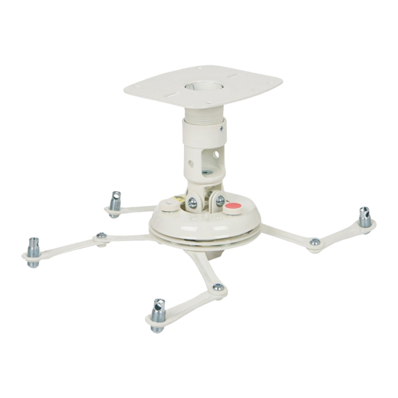Premier Mounts Universal Projector Mount PBC-UMW Specification Sheet