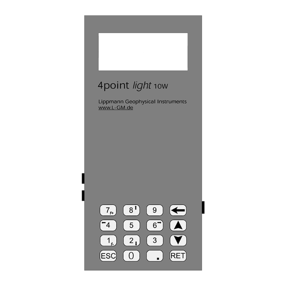 Lippmann Geophysikalische Messgeräte 4point light Manuals