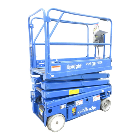 Upright MX15 Service & Parts Manual