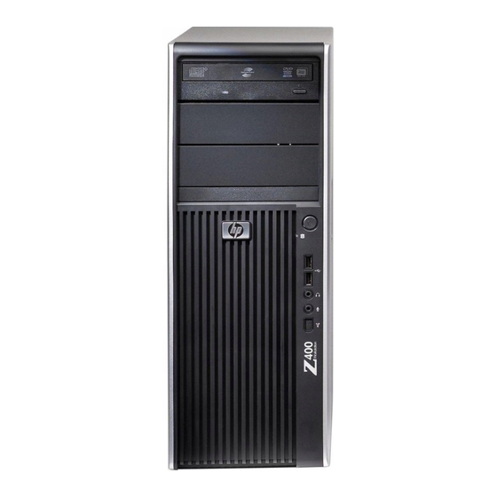 HP Workstation z400 Quick Reference Card