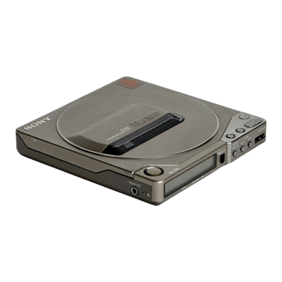 Sony Disman D-25 Service Manual