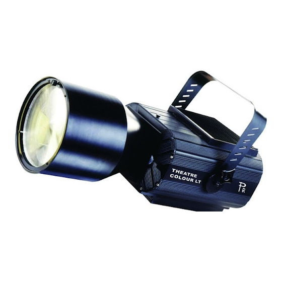PR Lighting THEATRE COLOUR LT Manuals