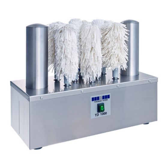User Manuals: THOMAS DÖRR TD 1000 M18 Glass Polishing