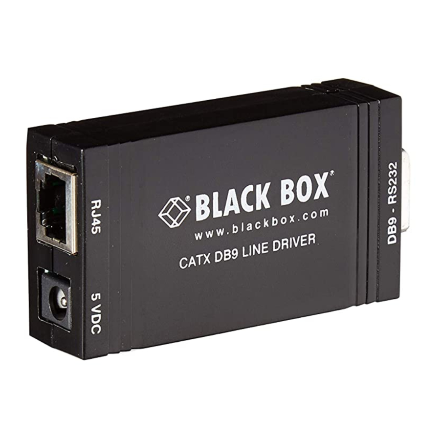 Black Box ME890AE-R2 RS232 Extender Manuals
