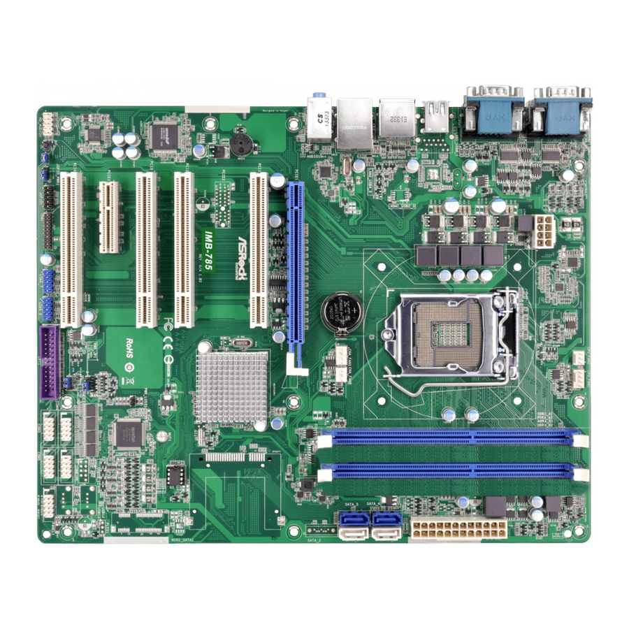 ASROCK IMB-785 Settings Manual