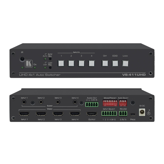 Kramer VS-411UHD Quick Start Manual
