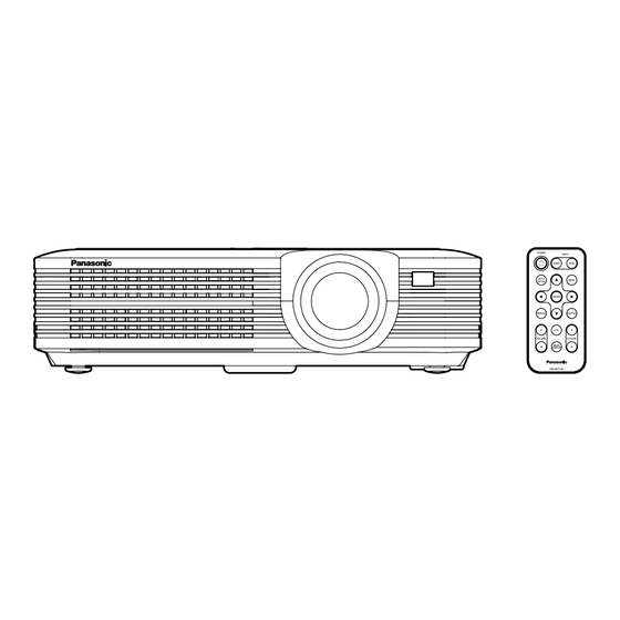 User Manuals: Panasonic PT-LC55E LCD Projector