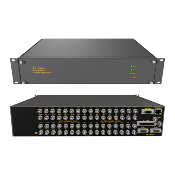 Matrix Switch Corporation MSC-XE3232S Product Manual