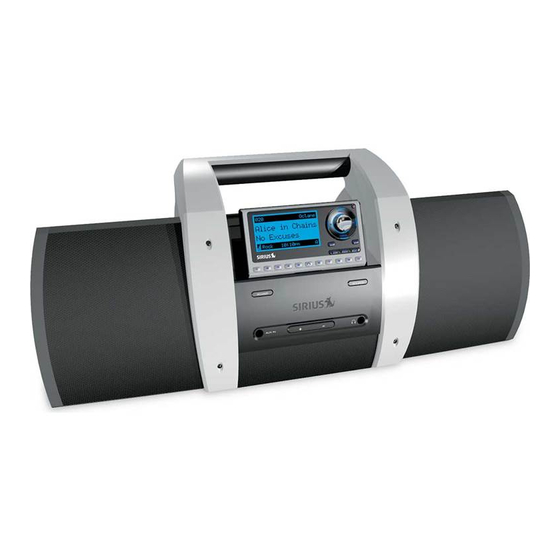 Sirius Satellite Radio SUBX1 User Manual