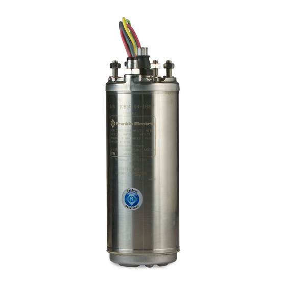 Franklin Electric 214 Series Assembly And Operation Constructions