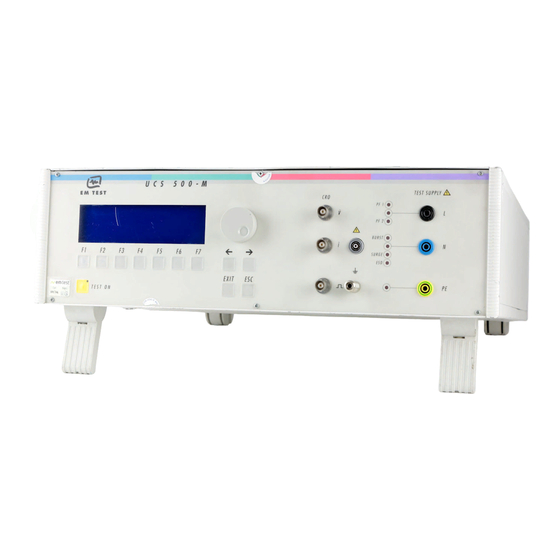 EM TEST UCS 500Mx Manual For Operation