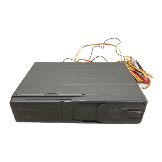 Pioneer CDX-FM677 Operation Manual