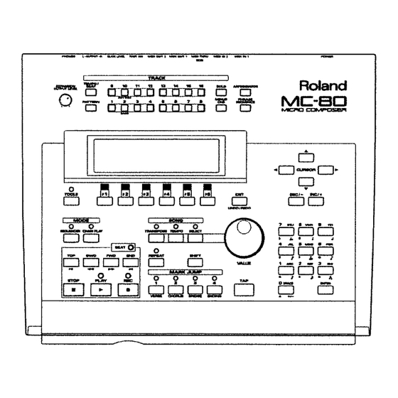Roland Micro Composer MC-80EX Owner's Manual