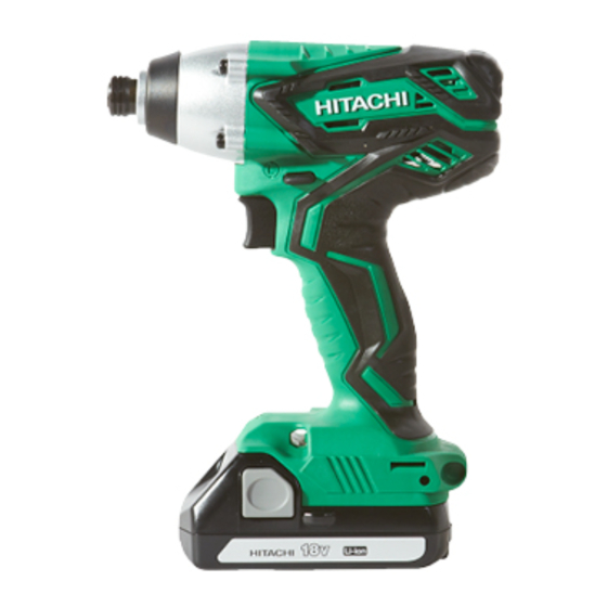 Hitachi WH 18DGL Handling Instructions Manual