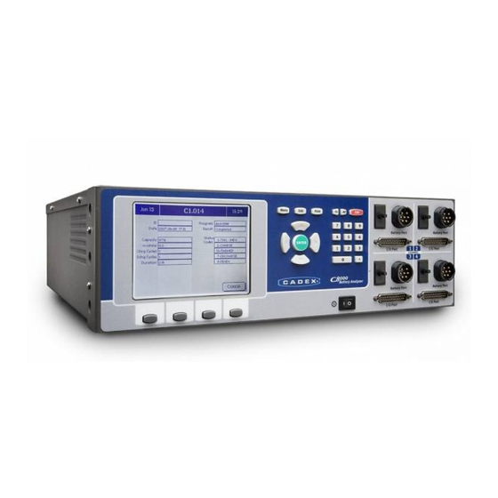Cadex C8000 User Manual