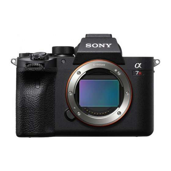 Sony a7R IVA Operating Instructions Manual