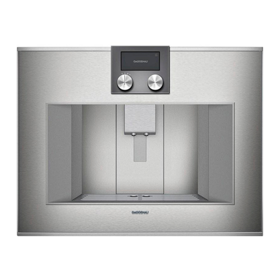 Gaggenau CM470712/01 Installation Instructions Manual