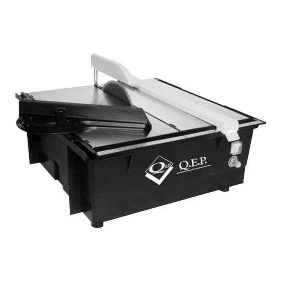 QEP 60085 Owner's Manual And Parts List