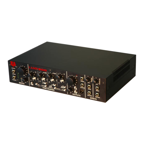 Euphonic Audio iAMP800 Operating Manual