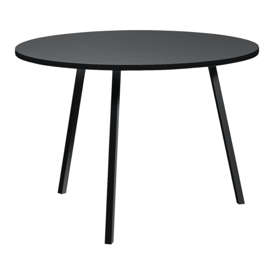 Hay LOOP STAND ROUND TABLE Instruction Manual