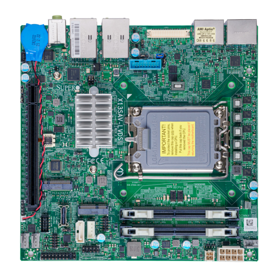 Supermicro X13SAV-LVDS User Manual