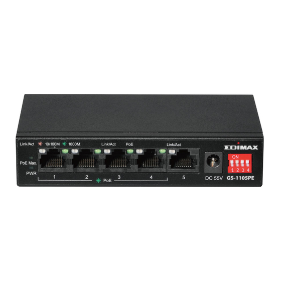 Edimax GS-1105PE Quick Installation Manual