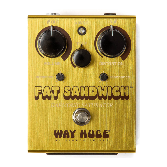 Way Huge Fat Sandwich WHE-301 Instruction Manual