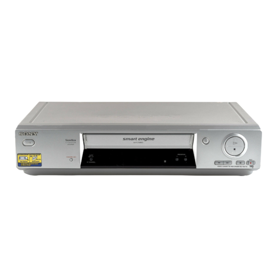 Sony SLV-SE610 VCR Manuals